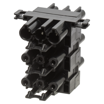 Adels H-verdeler, 1 in 5 uit, schroefmontage, zwart