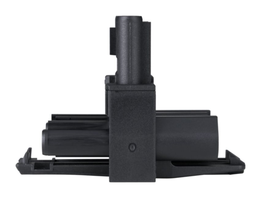 Adels T-Splitter, 3-polig, 1 in 2 uit, zwart, koppelbaar