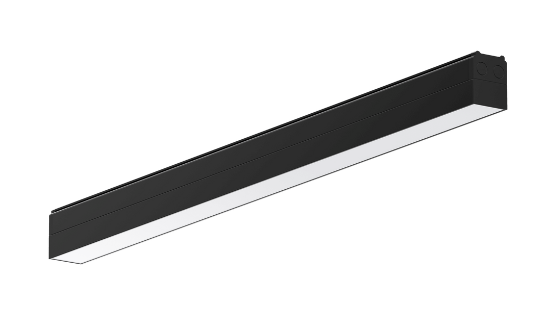 Calex Aurea NC23 1200mm LED Lineair armatuur - IP20 - 20/25/30/35W - 3000/4000K - UGR<19 - 2500-4200 lumen - 5x2.5mm doorvoerbedrading - Zwart