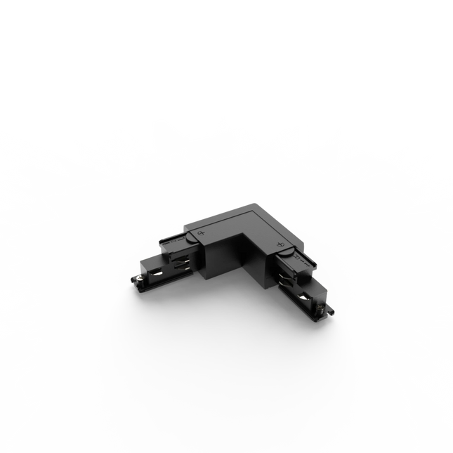 Calex Tensio 3 Fase DALI Rail Hoek Connector Gedraaid - zwart